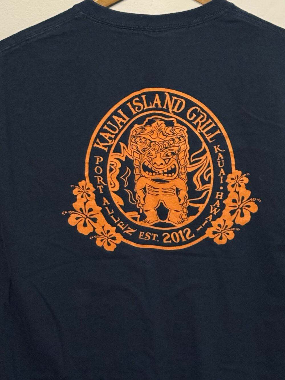 Gildan Golden KAUAI ISLAND Grill Black T Shirt L